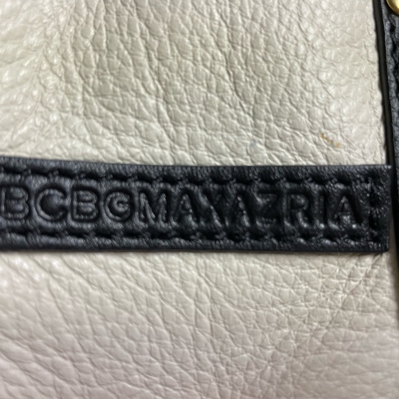 New BCBGMaxazria tote, cream & black. Lots of detail. Never used. - Picture 3 of 10